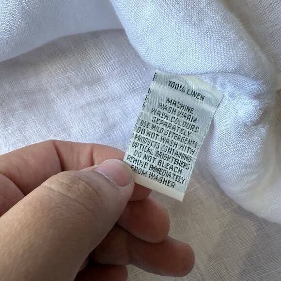 Rodd & Gunn Linen Shirt XL White Collared Button Up Minimalist New York Party - Picture 7 of 10